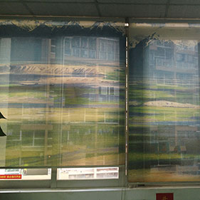 广告窗帘定做 双面窗帘布喷绘